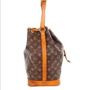 Louis Vuitton Noe Monogram Leather Brown Canvas